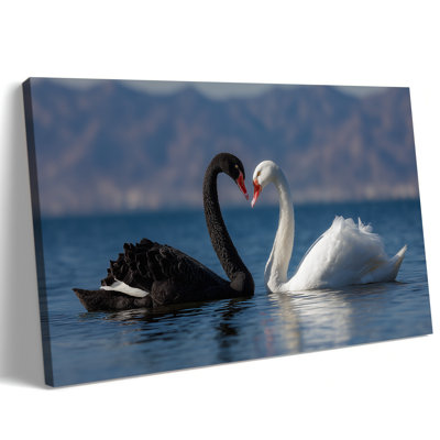 GUTTATY Swan Wall Art Canvas, Classical Animals Vintage Picture, Farmhouse Bathroom Nursery Bedroom Decor, Nature Landscape Swan Artwork Prints, 18x24 inches