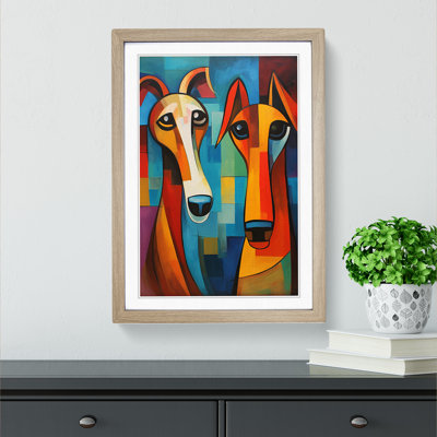 Greyhound Cubism No.2 - Framed Print