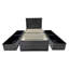 Lit escamotable simple avec table de chevet Robin et gris foncé Robin