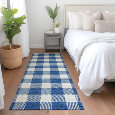 Premium Machine Washable Prisco Navy Rug
