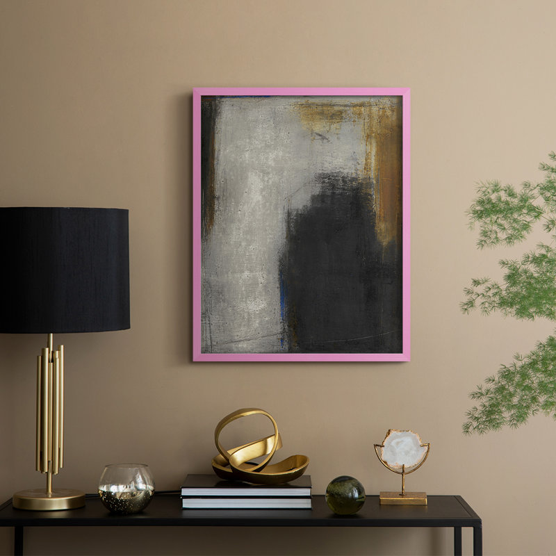 «On My Way to Lately», reproduction encadrée - bois massif, H 11 po x l 9 po, Rose