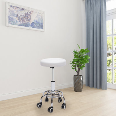 Swivel Adjustable Height Counter Stool with Metal Frame