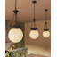Madelyn 12-in Black Pendant with Opal Glass-292391034