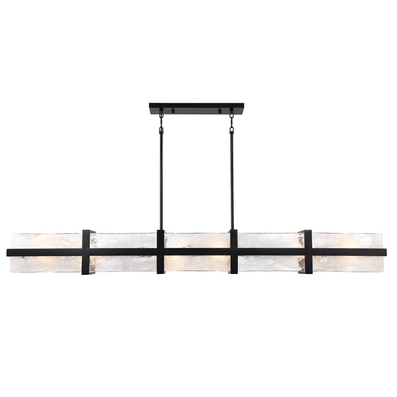 Minka Lavery Cloud Break - 60 Inch Wide 12 Light Island In Coal Finish, 8" H x 59.75" W x 8.25" D
