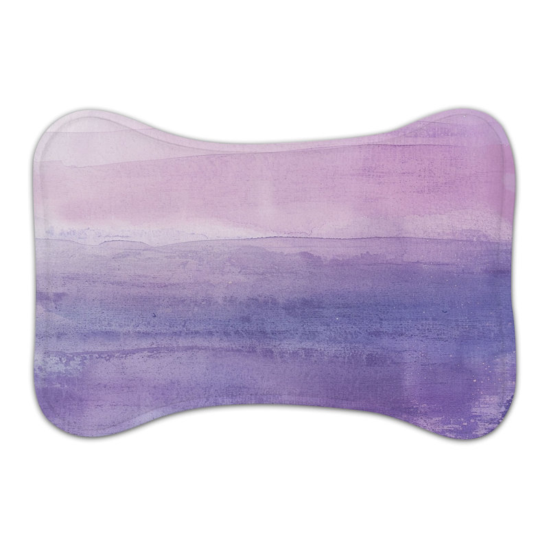 Tapis violet en forme d'os doux 1 pièce