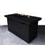Foyer de table en béton renforcé de fibres de l 42 po x H 25 po, fonctionnant au propane, chaleur, style rouille