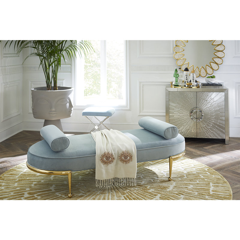 Talitha Geometric Area Rug in Gold/Ivory