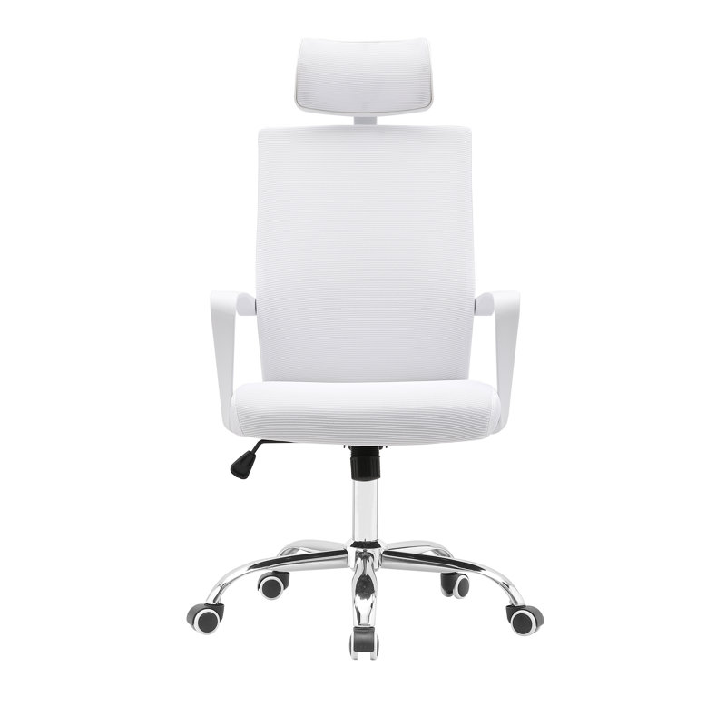 Chaise de travail en filet Johnathon, Blanc