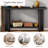 Vintage Console Table With T-leg Design And 2-tier Structure-1624984317