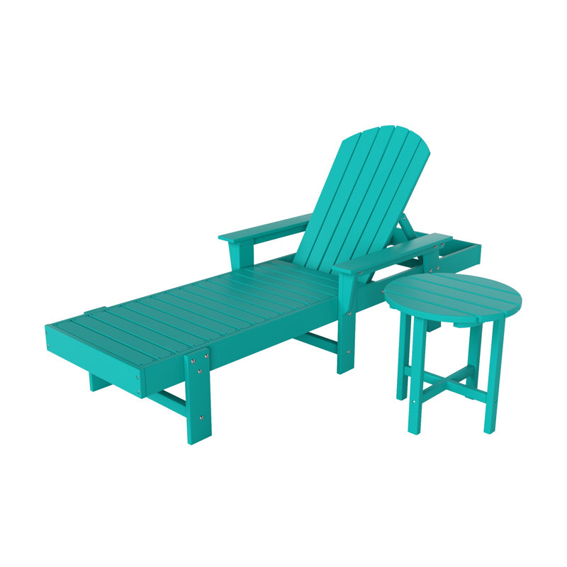 Chaise longue inclinable longue Altura 77,6 po, Turquoise
