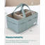 Organisateur de couches, panier matelassé de rangement pour chambre de bébé pour les essentiels du nouveau-né et poste à langer, cadeau pour la fête de naissance et registre indispensable