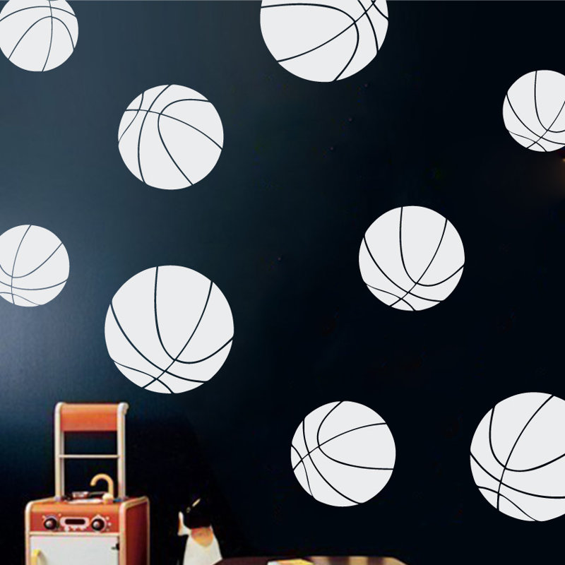 Décalcomanie murale baskets, H 30 po x l 30 po x P 0,01 po, Blanc