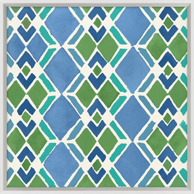 Blue Geo Pattern 6 Painting