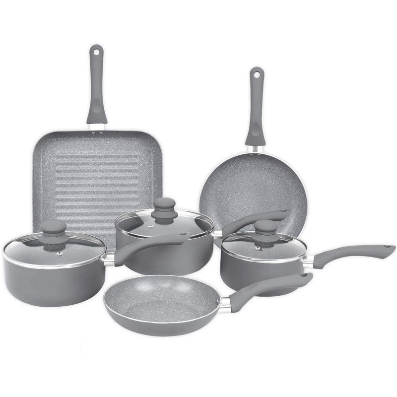 Bulwinder 9 - Piece Aluminum Cookware Set
