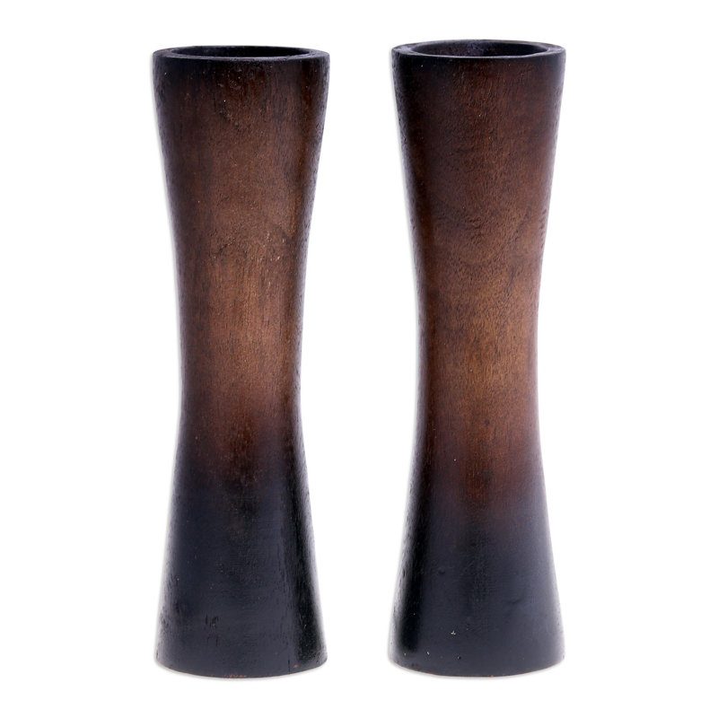 Alexavior Wood Table Vase, Brown
