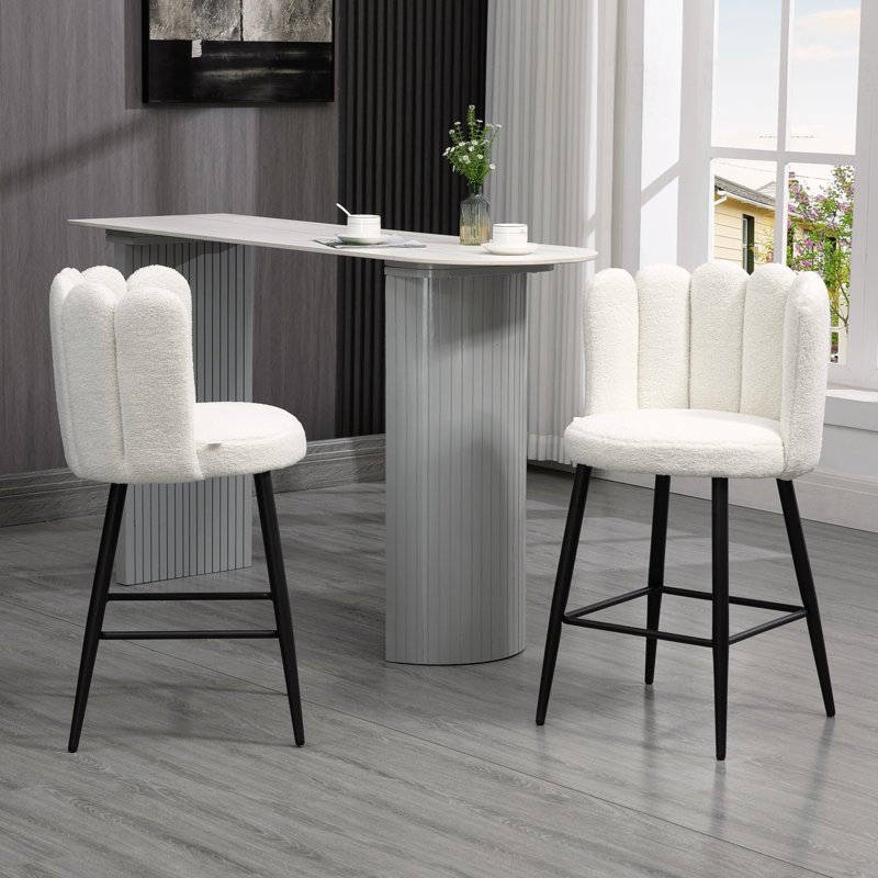 Mirjam Upholstered Counter Stool with Metal Frame