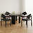 Black Solid back side Chair(Set of 2)