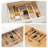 Bamboo Drawer Dividers with Inserts and Labels, Kitchen Adjustable Drawer Organizers-2014982862