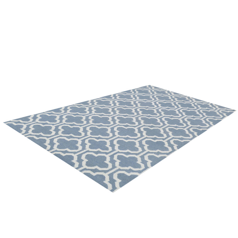 Penelope Geometric Wool Hand Woven Area Rug, Rectangle 140 x 200cm