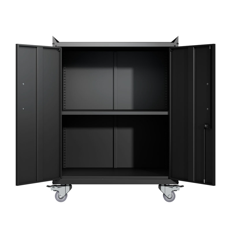 Ancy Lockable Garage Storage Cabinet with Wheels
