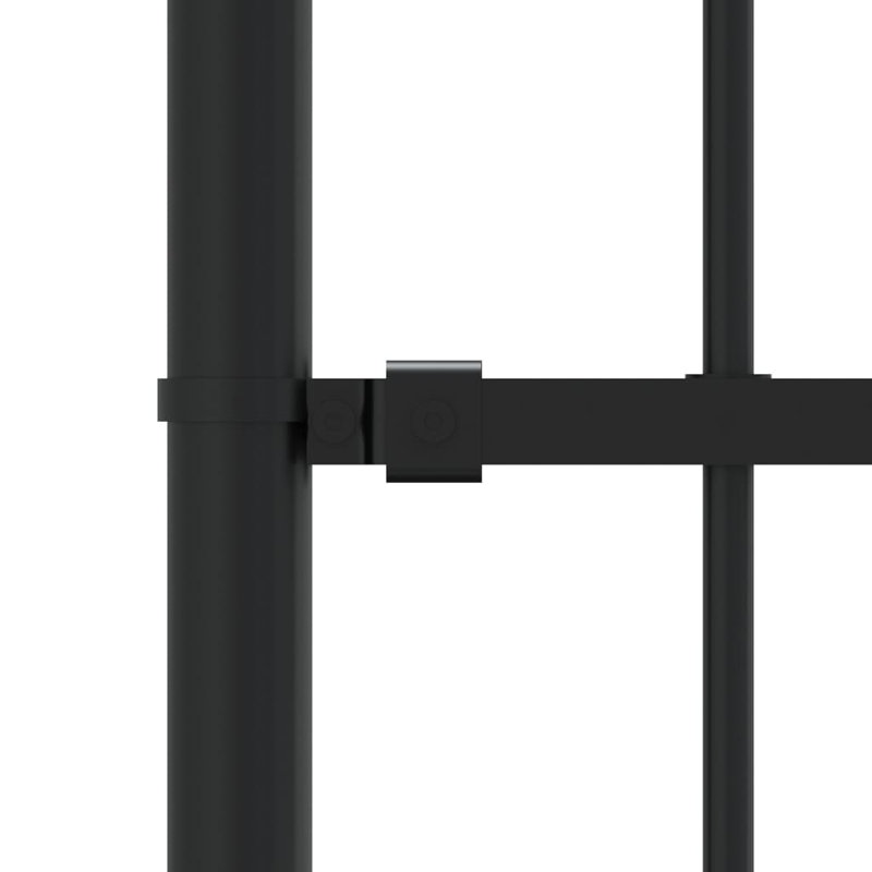Meyerwood Black Metal Fence Panels Included, 64.96cm H x 94.09cm W