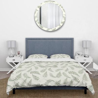 Ensemble de housse de couette Green Beige Fern Harmony I - Plants
