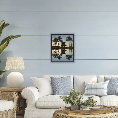 Palm Tree Reflection Floating Frame, design by Jared Kreiss