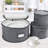 Storage Containers - Quilted 6-Piece Set Storage Box- Stores Chinaware, Stemware, Dinnerware,Grey