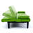 PVC Leather Convertible Futon Sofa Bed-1187448367