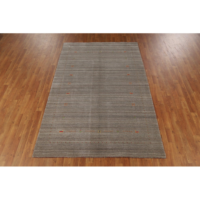 Tapis indien en laine fait à la main de style Gabbeh 5 x 8