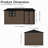 12X10 Ft Metal Garden Sheds Outdoor Storage Sheds Brown With Window With Goods Shelves-128525474