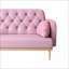 Causeuse moderne en PU avec coussins pour petits espaces Sofas Modern Rose clair | Bois massif