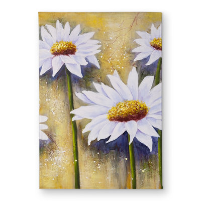 Daisies at Sun - Yellow Contemporary Indoor Outdoor Door Mat