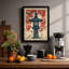 Autumn Stone Lantern Japandi - Framed Print-1653290755-1653290756