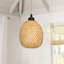 Luminaire suspendu en bambou tissé à la main pour panier pour îlot de cuisine