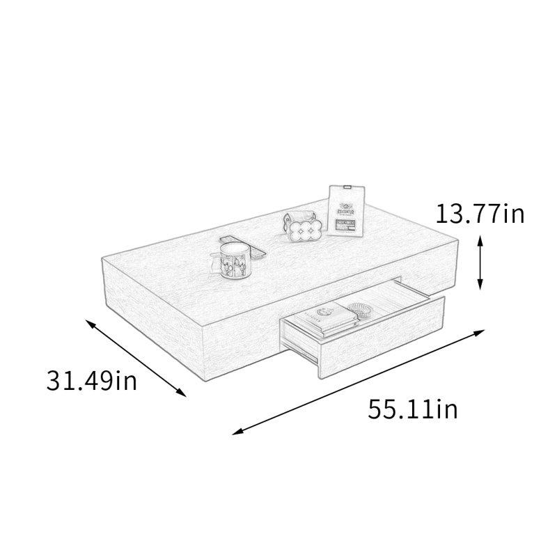 Wagram, H 13,77 po x L 55,11 po x l 31,49 po
