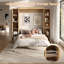 Lit escamotable double pleine grandeur avec tablettes de rangement-1347650909-1350244788