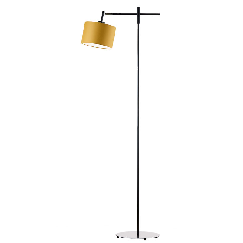 Chafton 145cm Brown Accent Floor Lamp, Mustard, Black