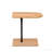 Couch Tray Table Bamboo - Height Adjustable Side Table, C-Shaped Oval (Oval + Rectangle)