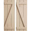 Volets en faux bois avec planche en Z-71284625