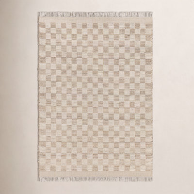Tali Hand-Woven Checkered Jute Rug