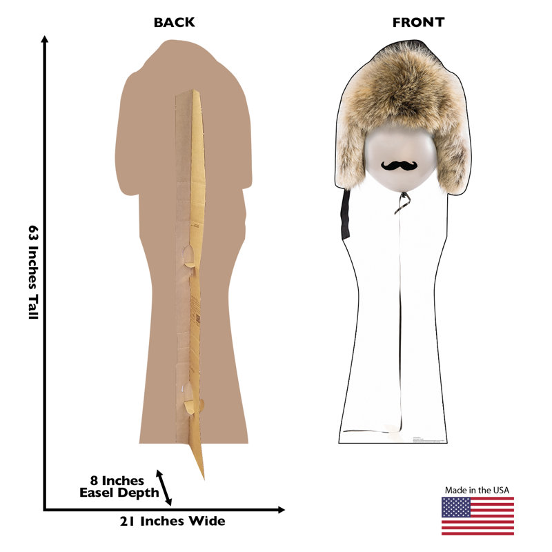 63'' Mr. Balloon Cardboard Cutout with Fur Hat