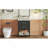 24'' Bathroom Vanity With Ceramic Sink, Bathroom Cabinet With Two Soft-Close Drawers And An Open Shelf, Vintage Elegant Wave Design-1889937717