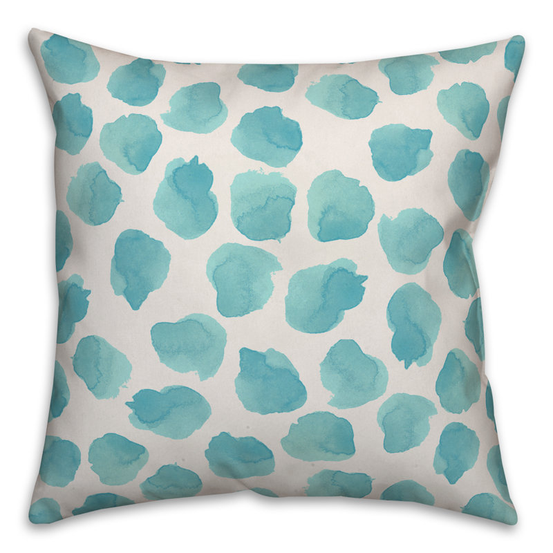 Abstract Throw Pillow, 18" x 18", Sea Glass