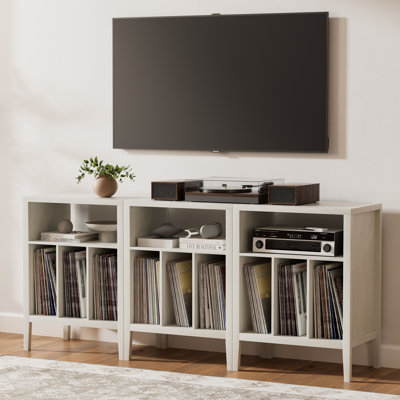 Farmhouse Wood Record Player Stand For Bedroom, Living Room by Lark Manor