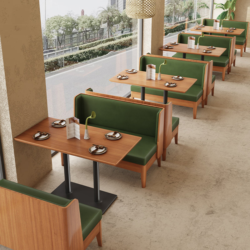 Banc rembourré en similicuir Simple Cafe Dessert Shop