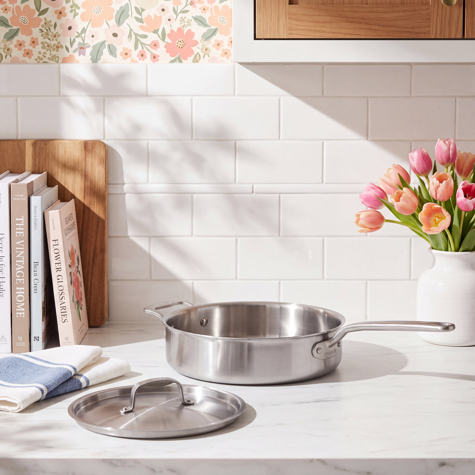 3.5qt Stainless Steel Sauté Pan with Lid