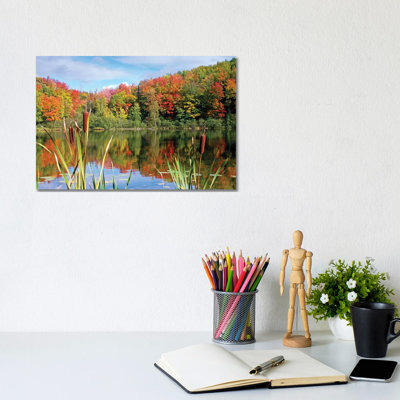 Autumn Lake 1 Piece Wrapped Canvas Wall Art