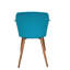 Tristen Plastic Dining Chair - Faux Leather Padded Cushions and Solid Wooden Legs - Armchair for Dining Room Kitchen Living Room - Single-2075042822-2145772447