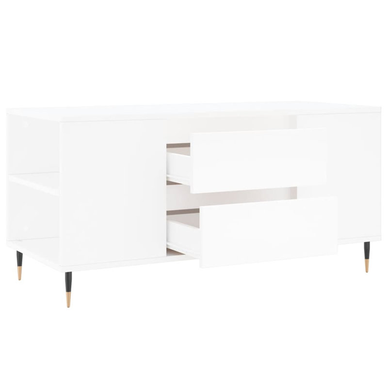 Mikera Coffee Table with Storage, White